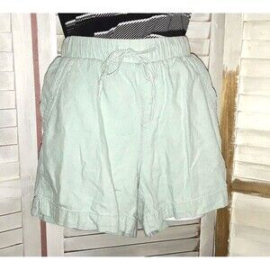 Briggs Women's Shorts Size S Linen Blend Elastic Waist Pockets Drawstring